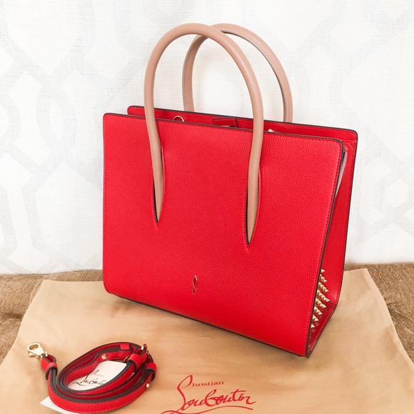 Sold Christian Louboutin Paloma Medium Red Tote - Picture 3 of 8